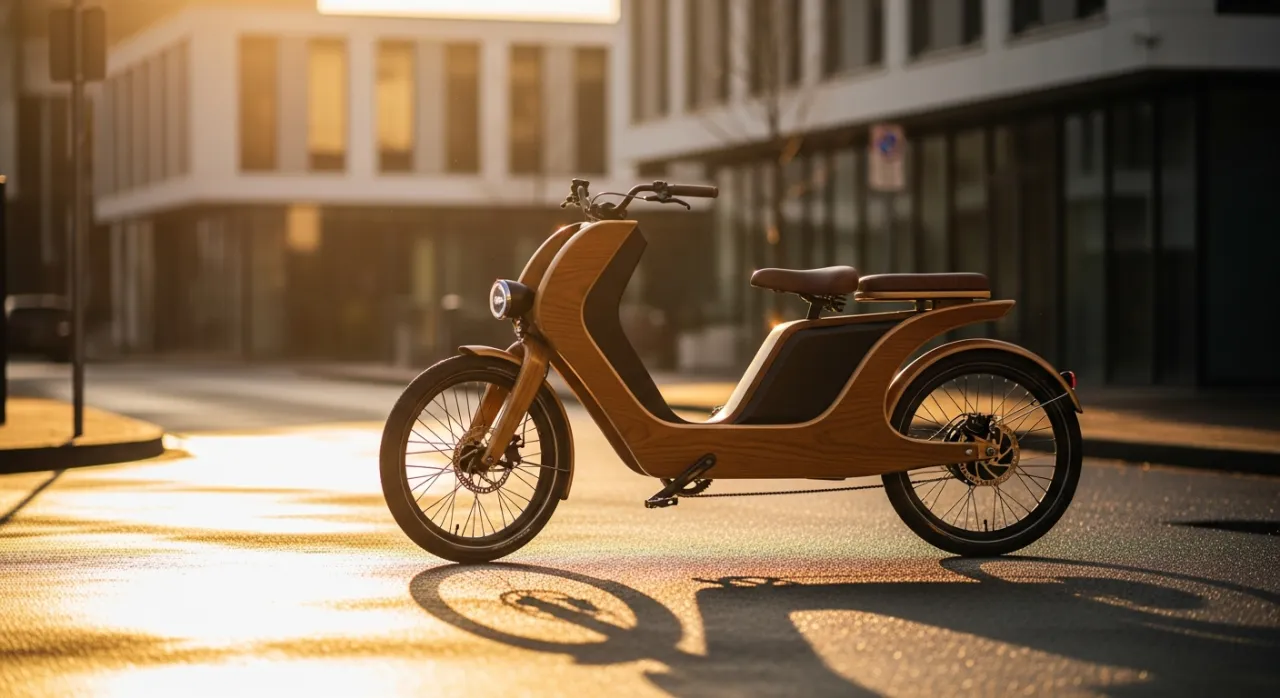 Unikátní čtyřkolový elektrokolo s dřevěným rámem Elecy
