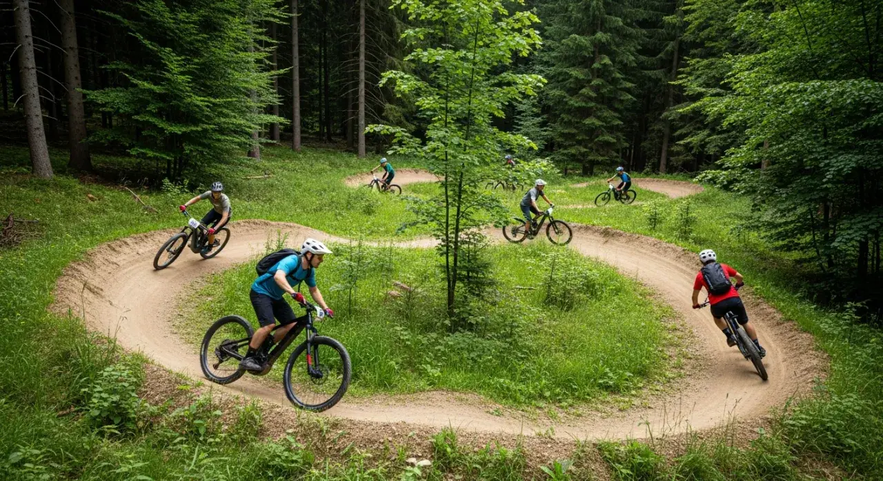 Ilustrační foto - MTB trail na Libíně u Prachatic