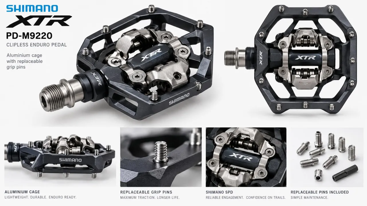 Ilustrační foto: Shimano XTR PD-M9220 nabízí jistější oporu, ale přidaly na váze