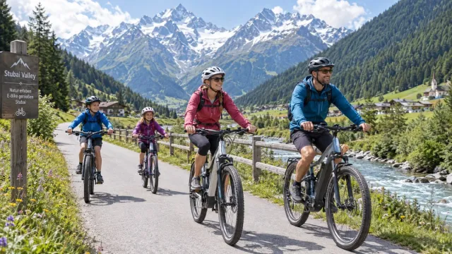 Ilustrační foto: Údolí Stubai otevřelo 40km cyklotrasu, kterou zvládnou i rodiny