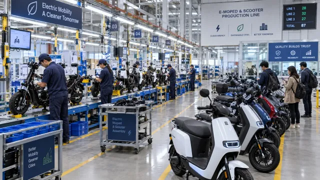 Ilustrační foto: Prodej elektrických mopedů v Číně klesl o 13 procent, míří do ciziny