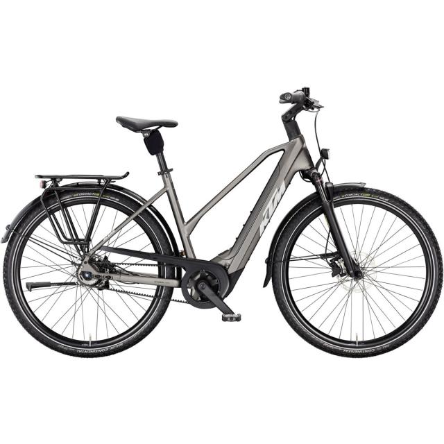 Elektrokolo KTM Macina City PX 830 Belt, trapeze - Machine grey matt (Grey+Black)