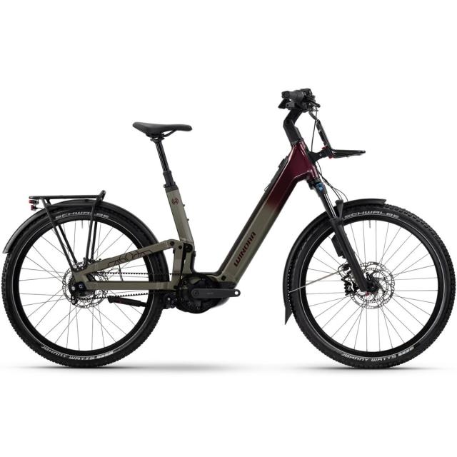 Elektrokolo Winora Sinus FS R5f Pro Low - Sand/deep red