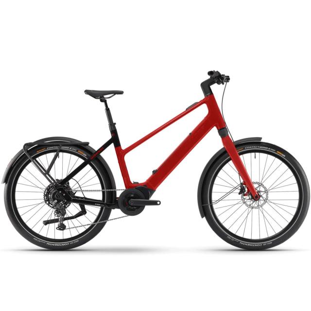 Elektrokolo Winora iRide Pure X10 High - Crystal red gloss, black gloss