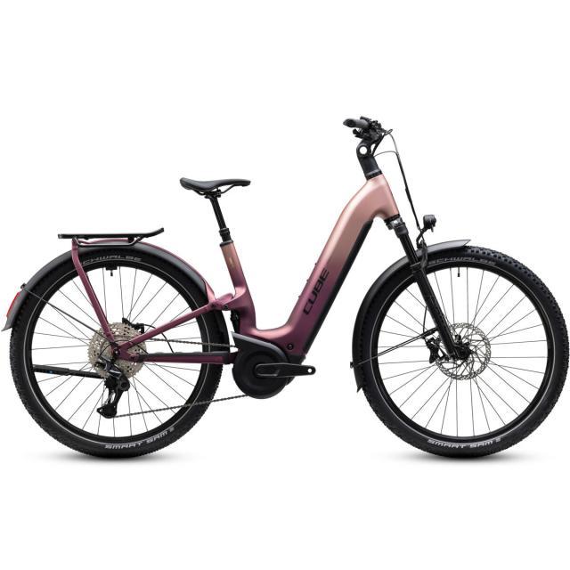 Elektrokolo Cube Nuride Hybrid ONE11 HPC SLX 800, easy entry - mauve´n´black