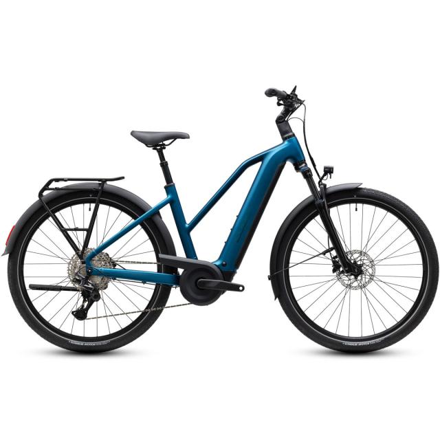 Elektrokolo Cube TOURING Hybrid PRO 800, trapeze - electricblue´n´prizm