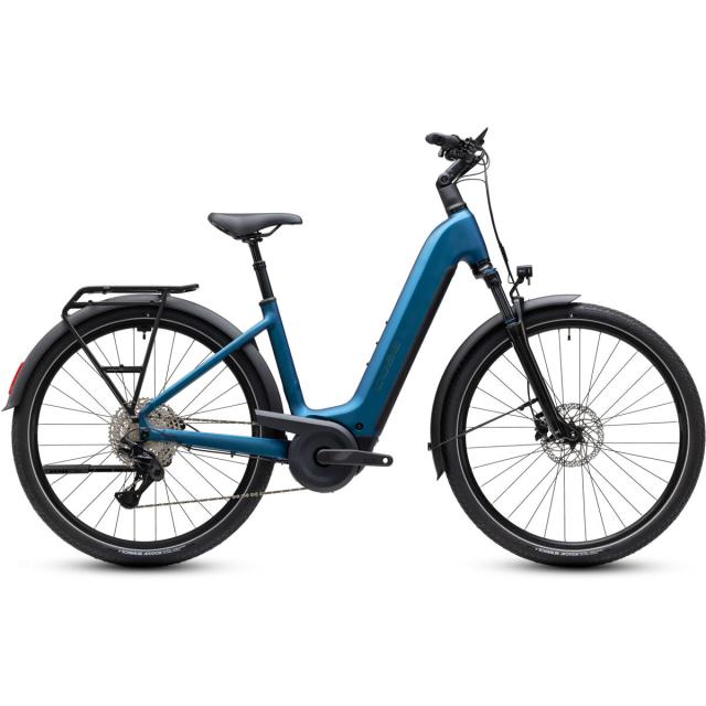 Elektrokolo Cube TOURING Hybrid PRO 800, easy entry - electricblue´n´prizm