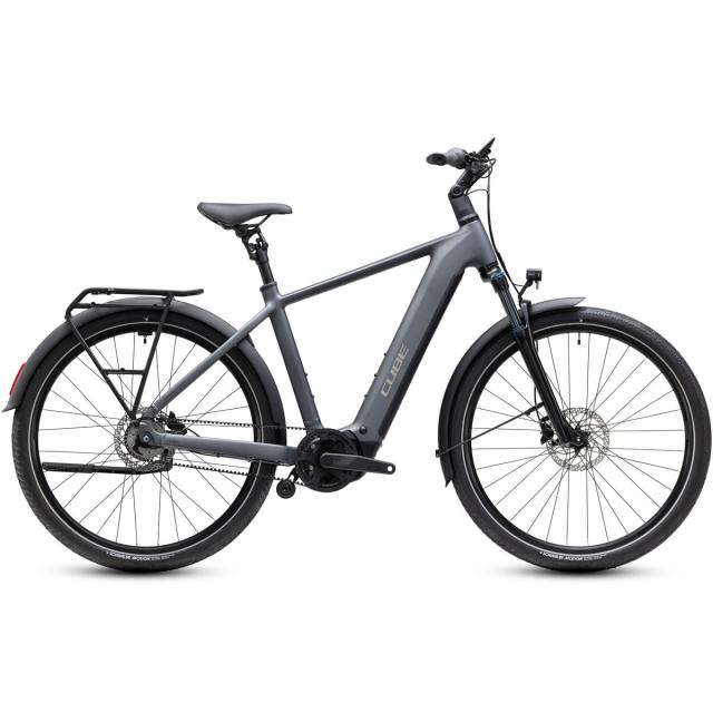 Elektrokolo Cube TOURING Hybrid DELUXE SLX 800 - slabgrey´n´chrome