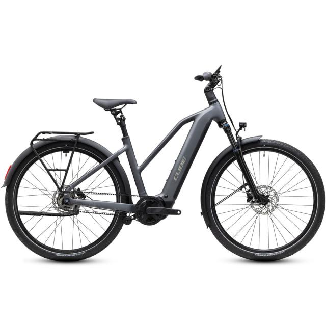 Elektrokolo Cube TOURING Hybrid DELUXE SLX 800, trapeze - slabgrey´n´chrome