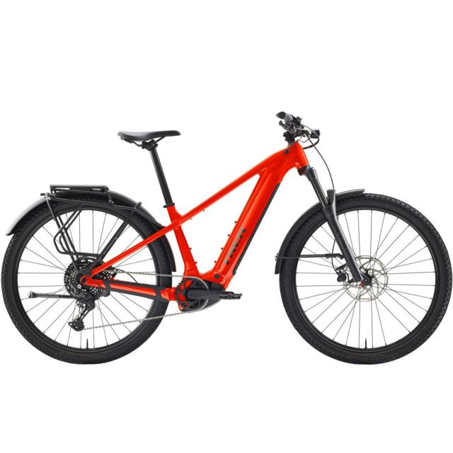 Elektrokolo TREK Powerfly+ 4 Equipped 800 Gen 5, 27,5"/S - Radioactive Red / Black Chrome
