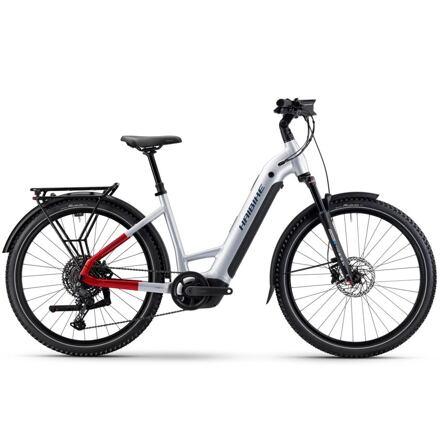 Elektrokolo Haibike TREKKING 7, Low - soft grey/red/blue