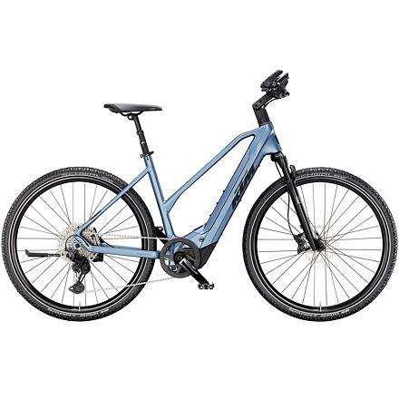 Elektrokolo KTM Macina Cross CX 810, trapeze - Steel Blue Matt (Black+Silver)