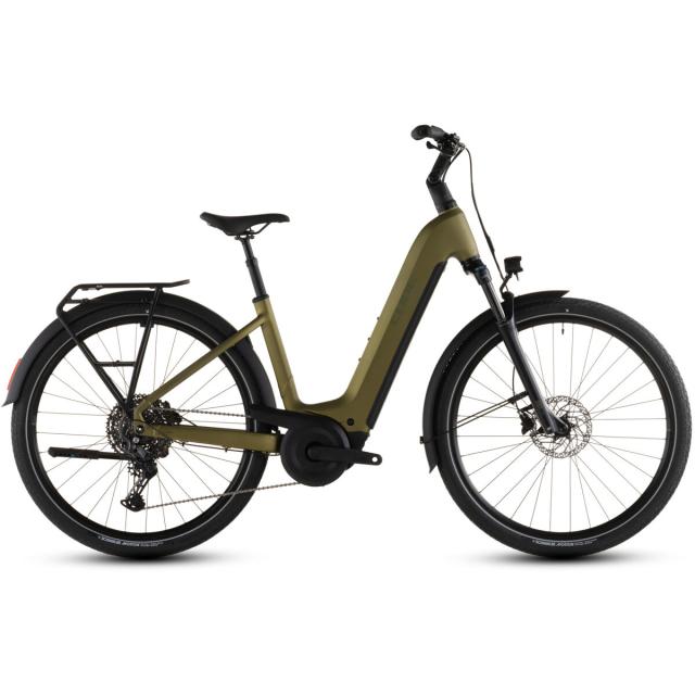 Elektrokolo Cube Touring Hybrid PRO 800, easy entry - goldenlime´n´black