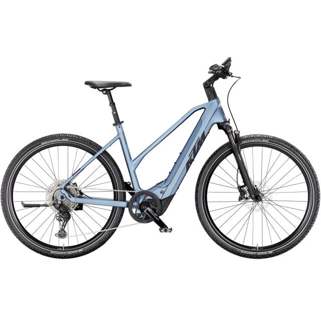 Elektrokolo KTM Macina Cross CX 810, trapeze - Steel Blue Matt (Black+Silver)