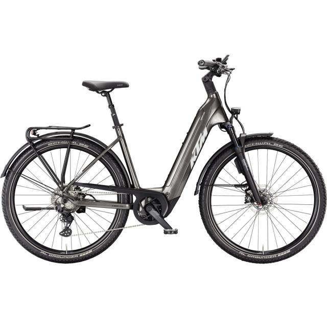 Elektrokolo KTM Macina Gran 820 ABS, easy entry - Machine Grey (Silver+Black)