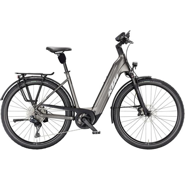 Elektrokolo KTM Macina Style 820 DI2, easy entry - Machine Grey Matt (Silver+Black)